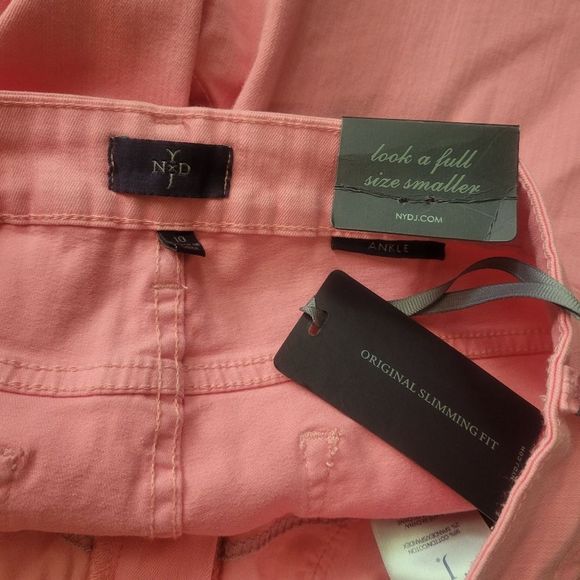 NYDJ Pink Ankle Jeans Size 10 NWT - Picture 6 of 7
